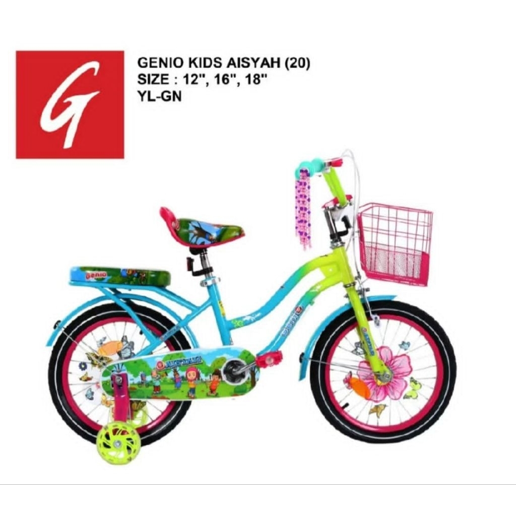 genio sepeda kids aisyah 16 inch
