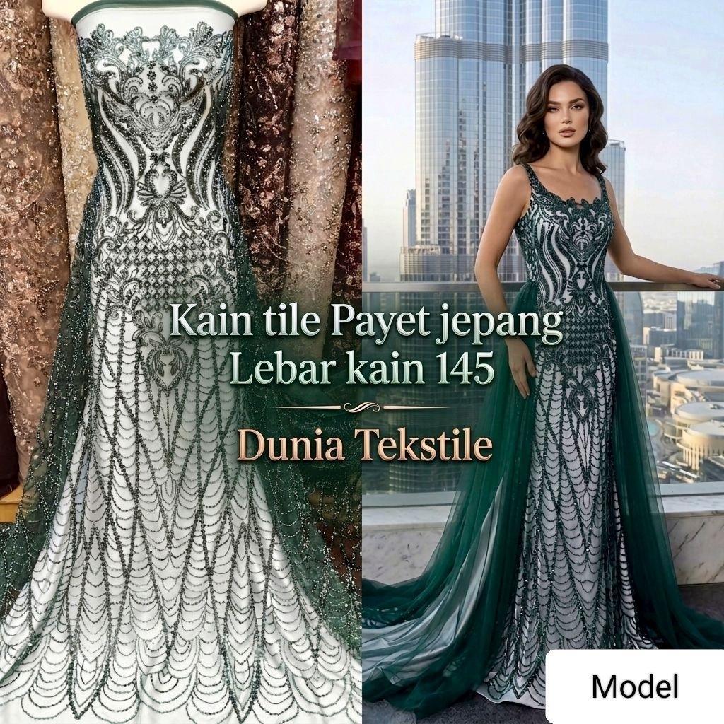 Kain Tulle Payet jepang premium/Kain tulle Payet mewah