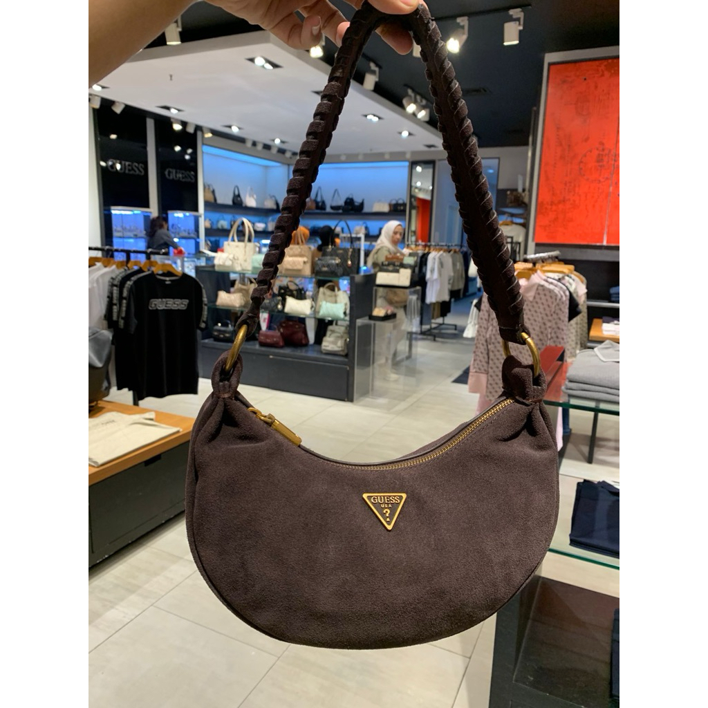 AMITA HOBO TOP ZIP SHOLDER BAG - TAS GUESS ORIGINAL WANITA