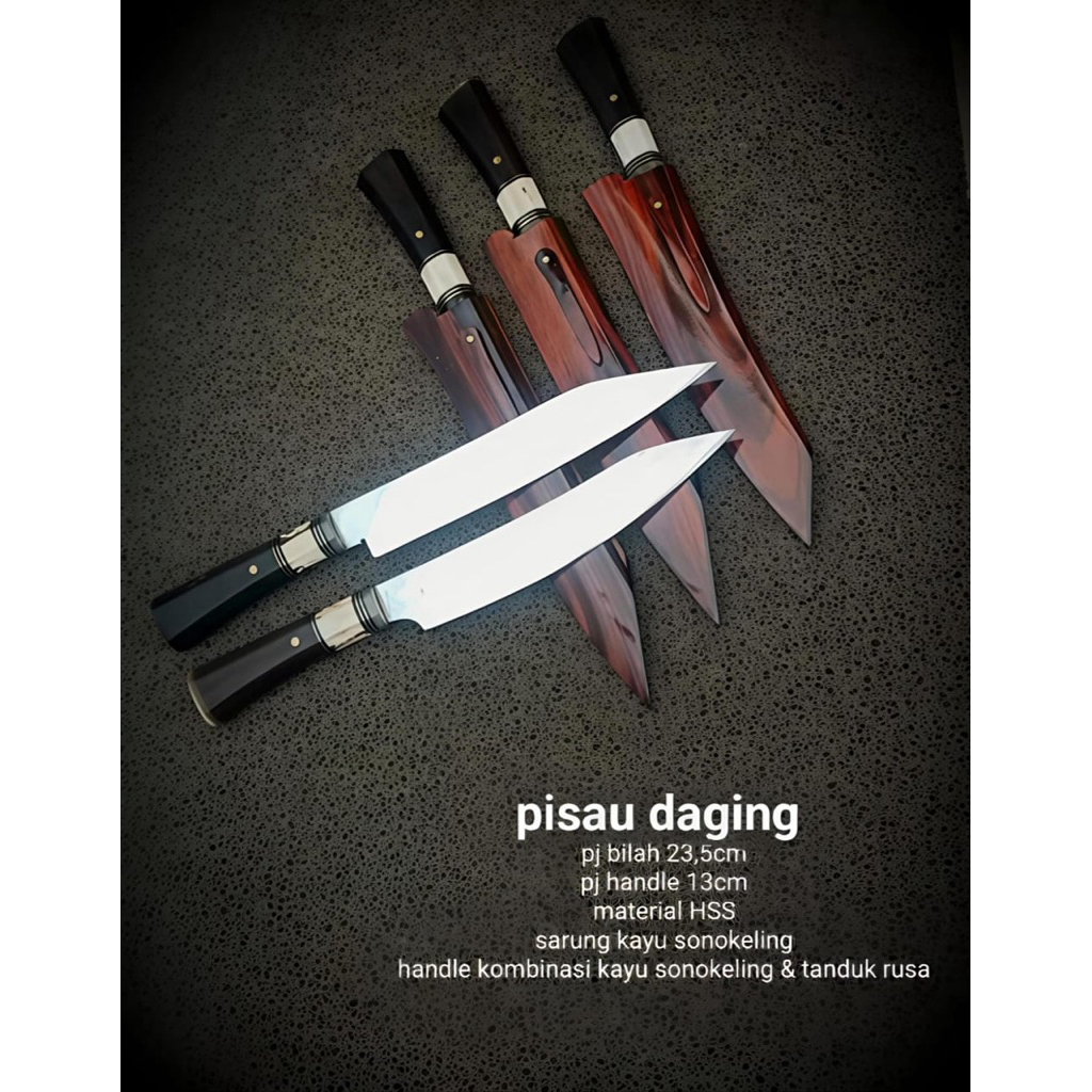 PISAU DAGING FILET SISIT HSS TERBAIK HANDLE TANDUK