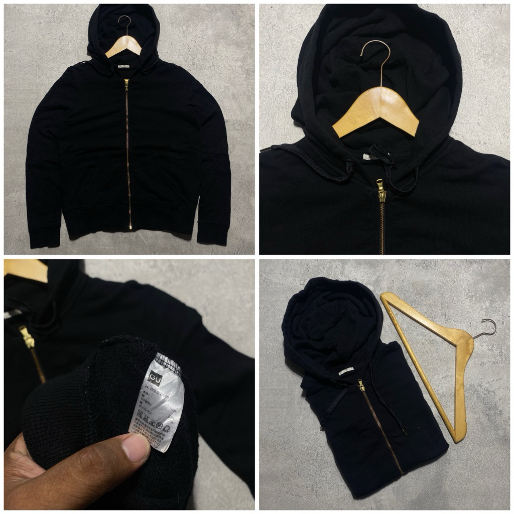 ~ uniqlo hoodie zipper ~ harga 100rb co via oren ~ warna: hitam S(62x50) ~ Like new seperti baru