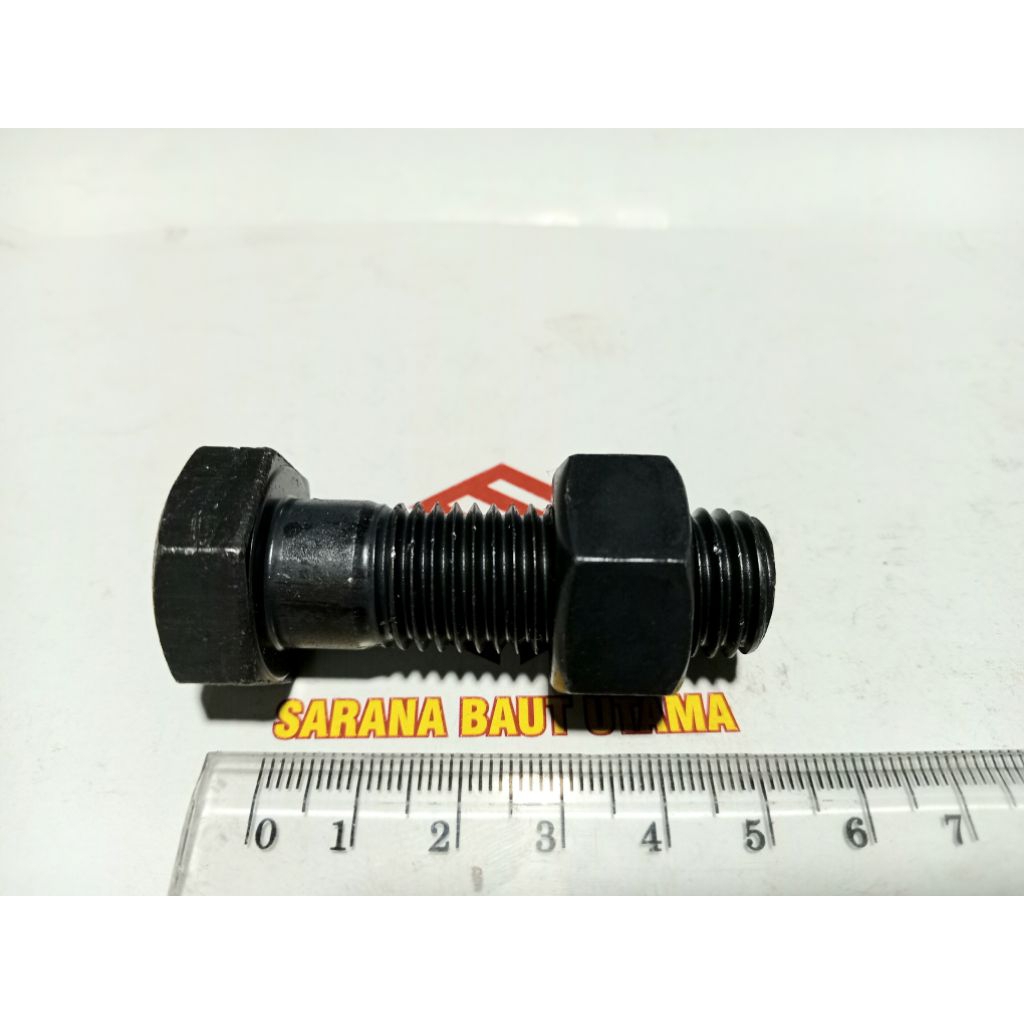 Baut Baja M16 5cm Kunci 24 / Hitam