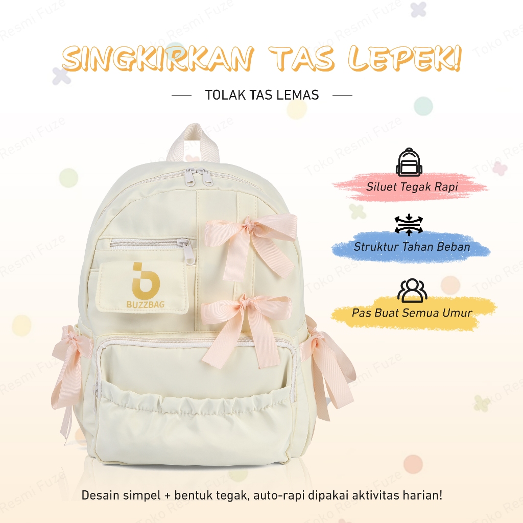 Tas sekolah aesthetic korean style tas sekolah korean style tas ransel laptop tas sekolah aesthetic