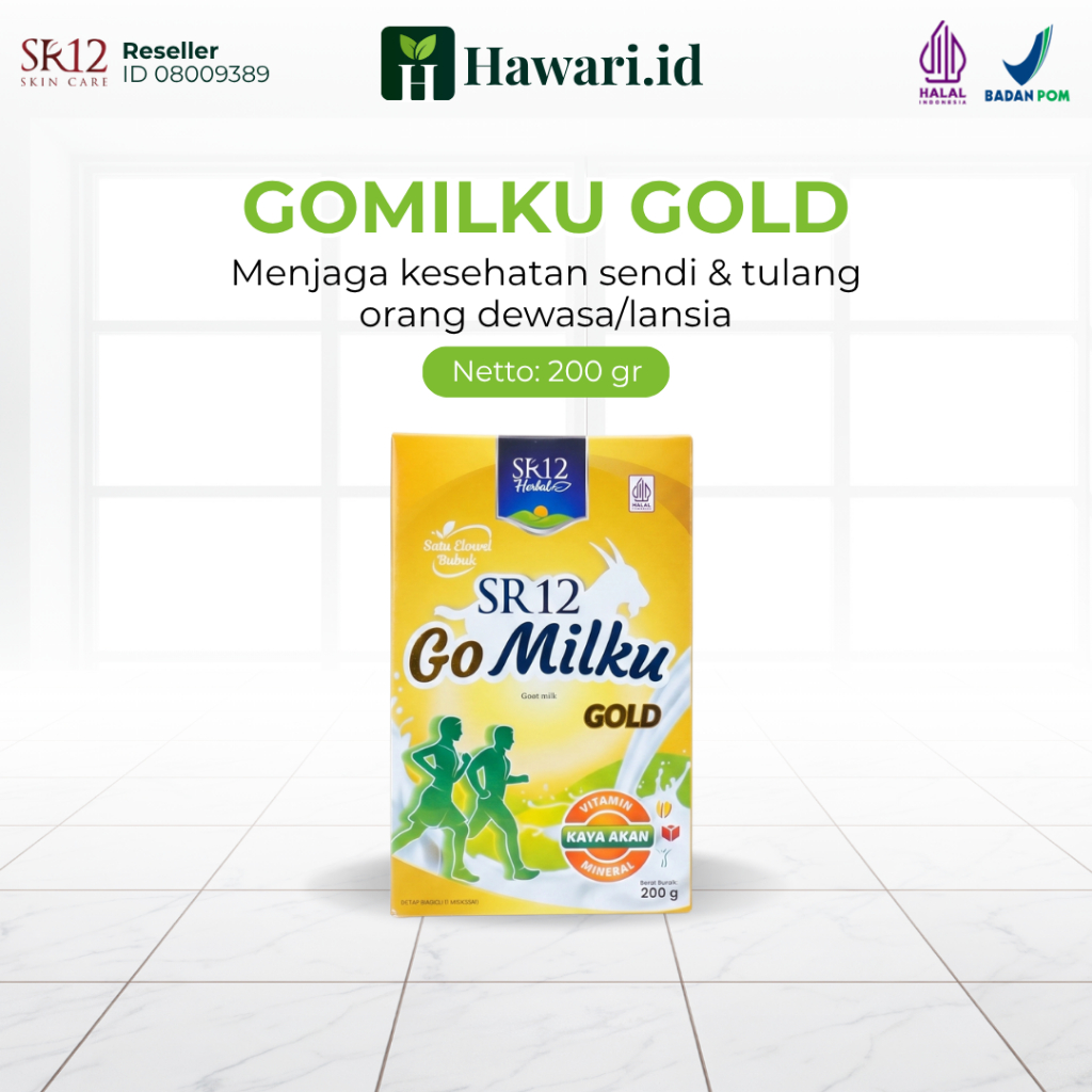 GoMilku Gold SR12 200gr Susu Lansia Sendi Susu Tulang Nyeri Sendi Susu Kambing Jahe Merah