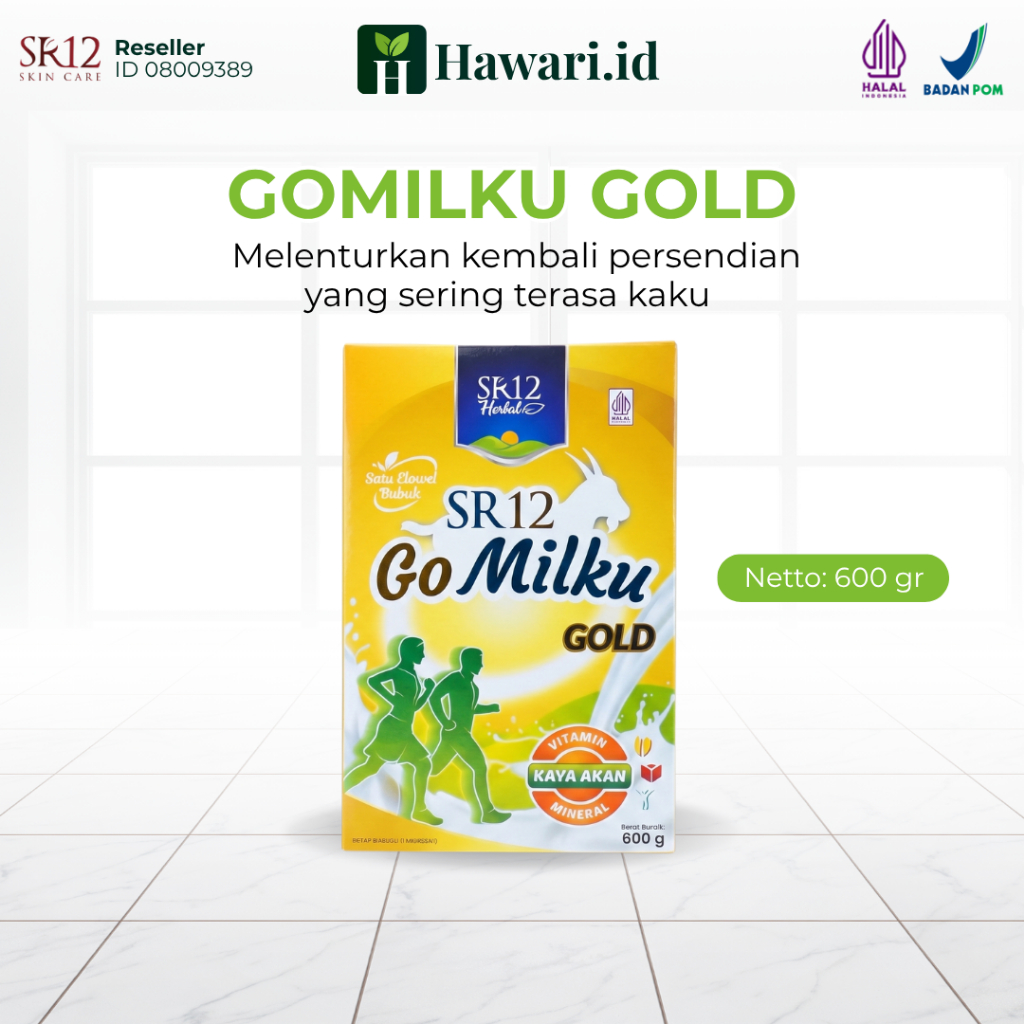 GoMilku Gold SR12 600gr Besar Susu Lansia Kalsium Tinggi Pencegah Osteoporosis Susu Sendi