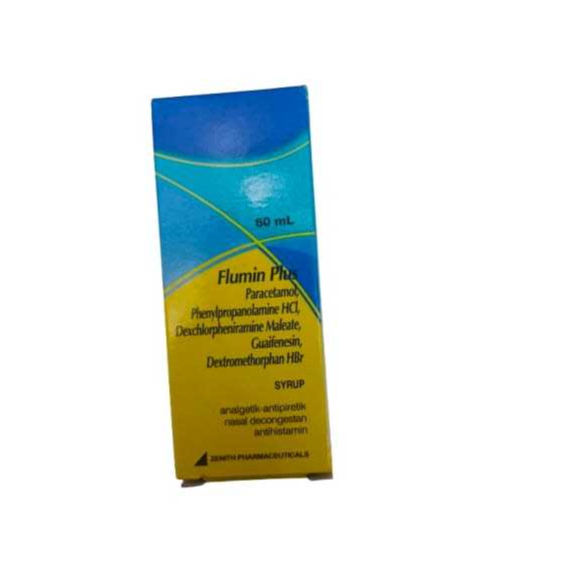 FLUMIN Sirup 60ml Mengatasi Demam Flu Paracetamol Phenylpropanolamine Anak Dewasa