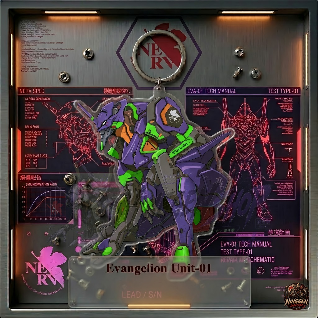 Gantungan Kunci Neon Genesis Evangelion -Unit 01- Gantungan Kunci/HP - Keychain Acrylic
