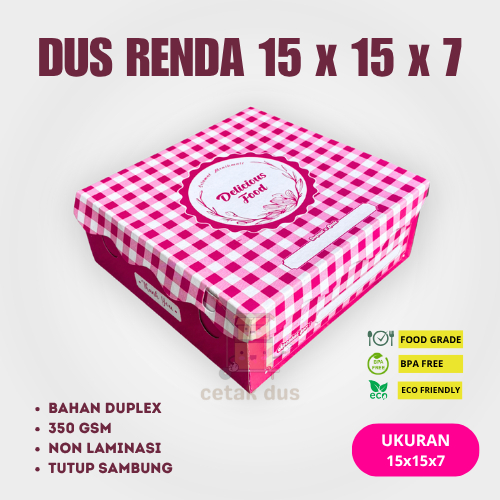[COD] DUS 18x18x7 / DUS KUE R6 / DUS SNACK RENDA / DUS CATERING ESTETIK 18 X18