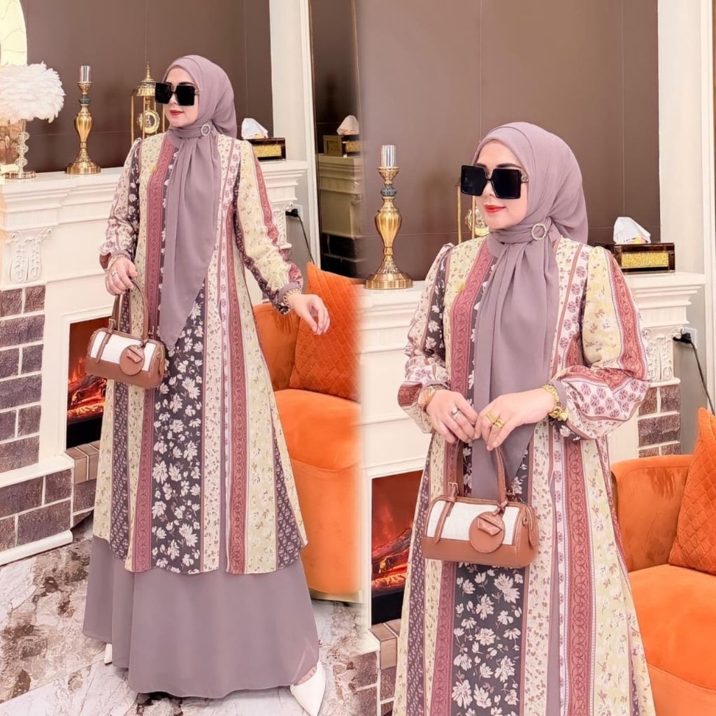 *Khadijah set*Gamis ala ala tunik malay,cuttingan seperti one set,