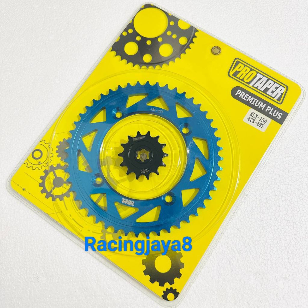 Gear depan belakang KLX 150 DTRACKER 150 Protaper Biru 428