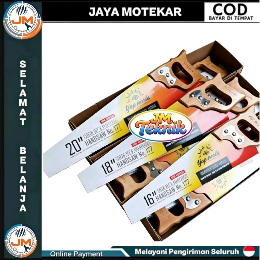 Tjap Mata Gerjagi graji geraji gorok Kayu Tangan Manual 16 18 20 Inch Original gagang kayu