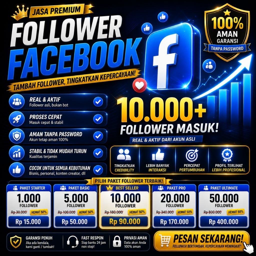 Follower Facebook Fanspage & Profil Permanen