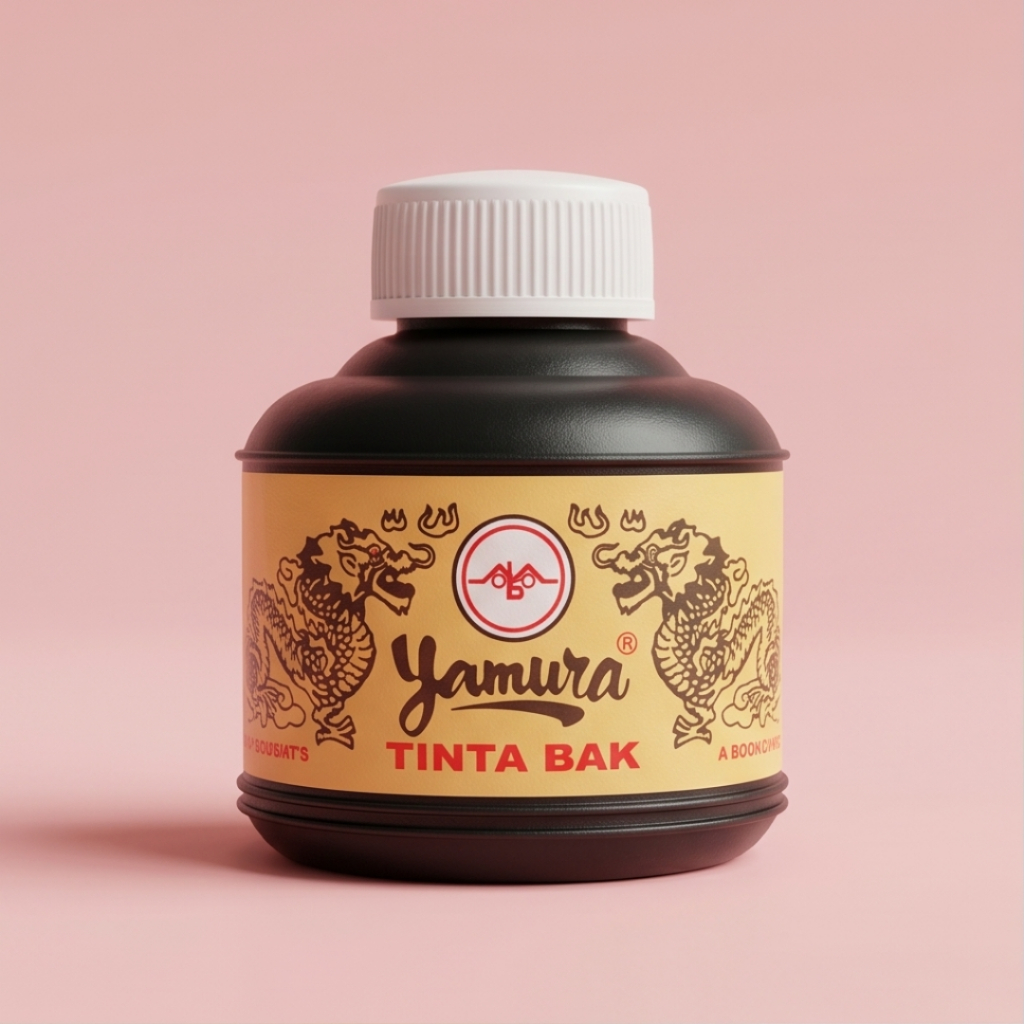 Tinta Cina Yamura Tinta Naga Bak Art Kaligrafi Menggambar Ukuran 233 Besar Pekat Hitam Alat Seni Luk