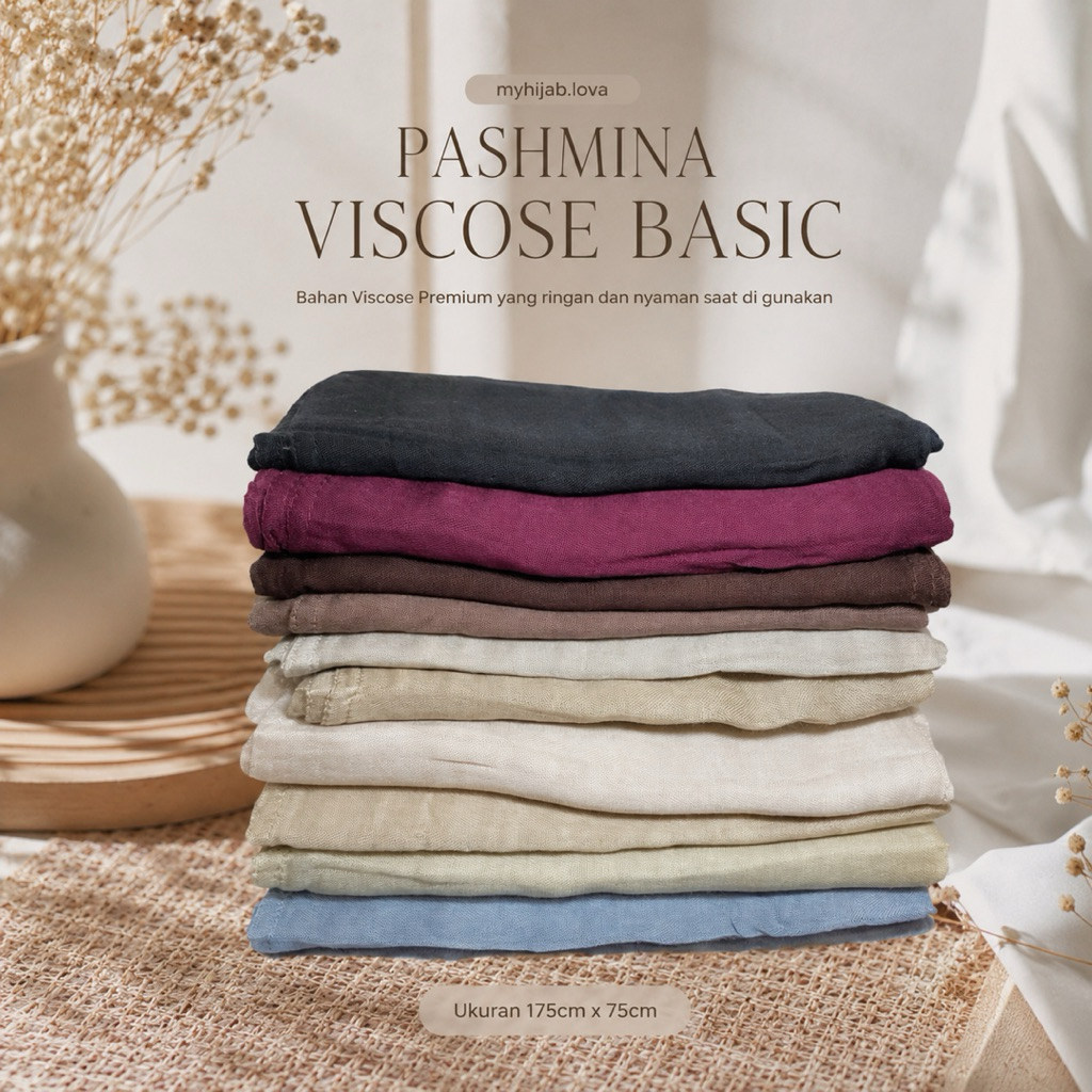MYHIJAB.LOVA || PASHMINA VISCOSE BASIC
