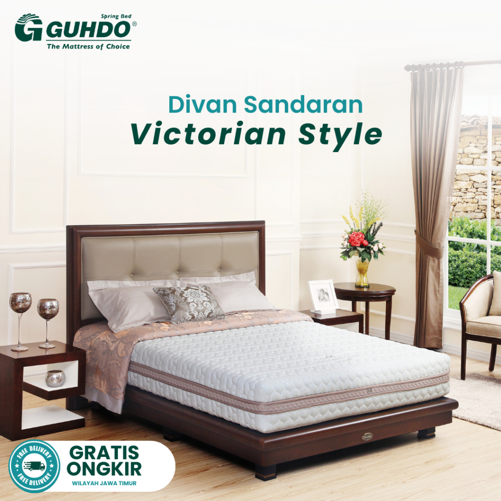 GUHDO SET DIVAN SANDARAN VICTORIAN (Tanpa Kasur)