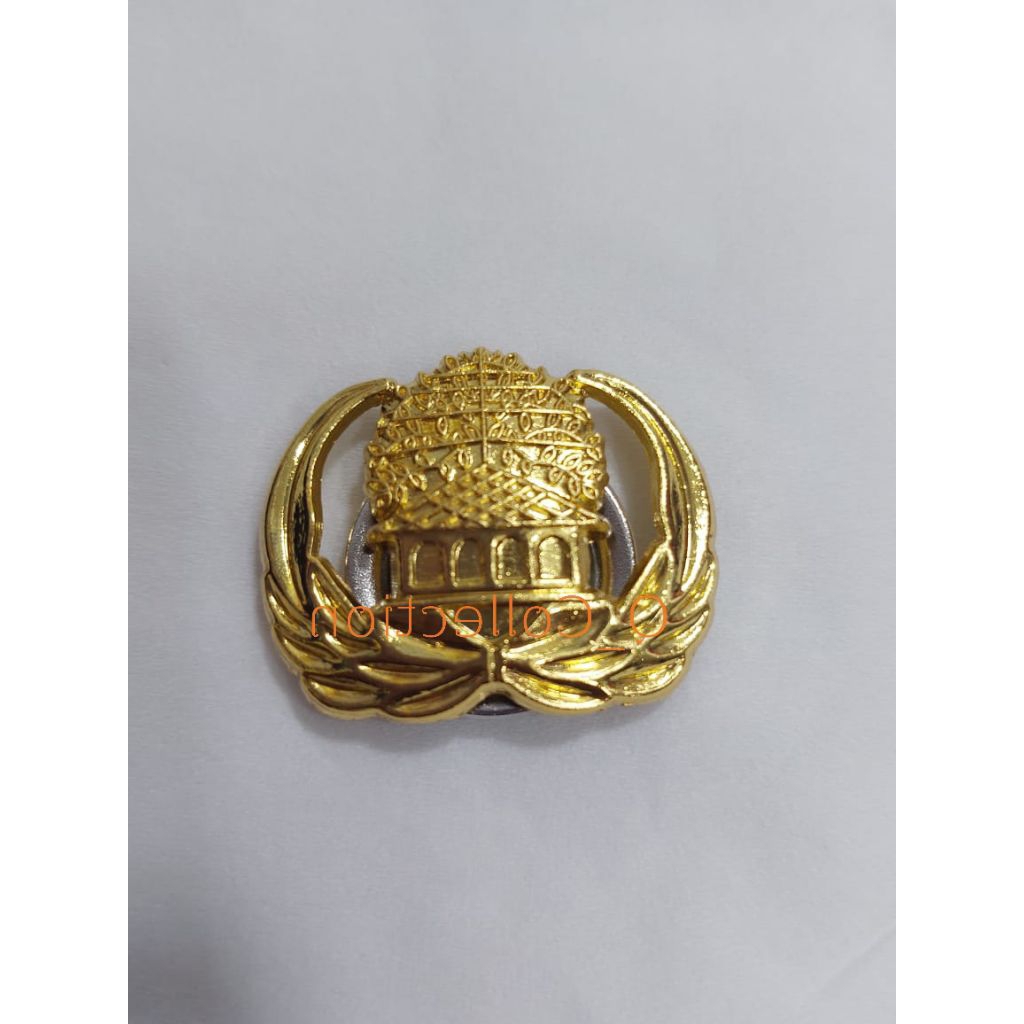 Pin KORPRI/pin ASN/pin PNS/ bahan Kuningan di lapis sepuh emas belakang magnet