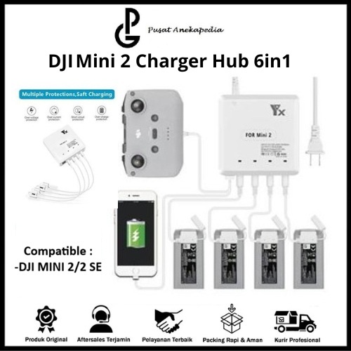 DJI Mini 2 Charger Hub 6in1 - Charging Hub Mini 2 - Charger Smart Battery 6in1