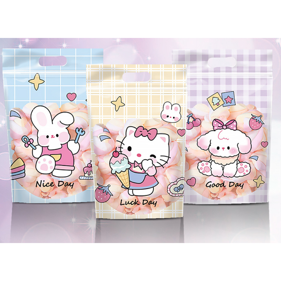 50pcs Plastik Ziplock Permen Plastik cookies plastik coklat plastik kue kering plastik souvenir kue 