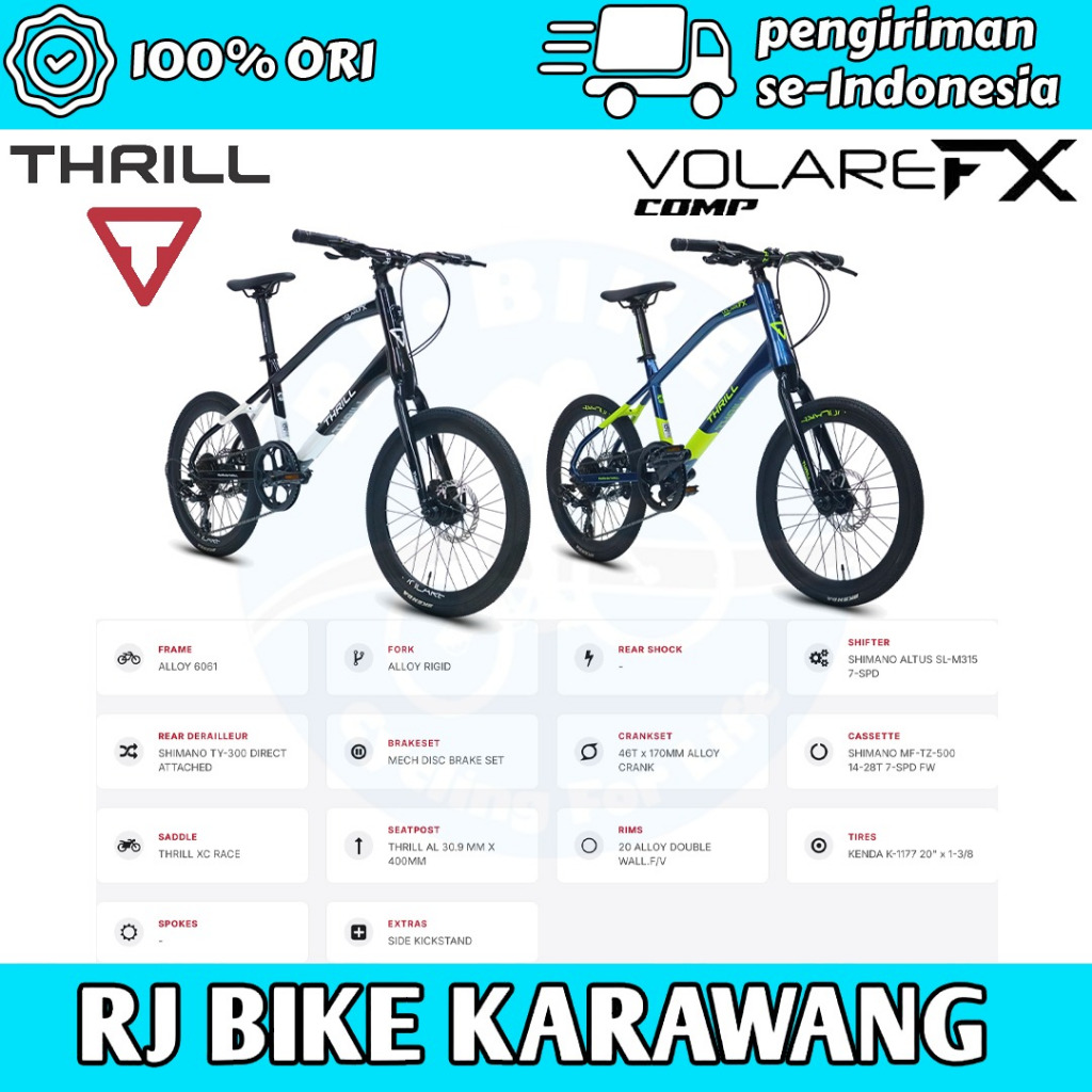 SEPEDA THRILL HYBRID VOLARE 20 INCH FX PRO FX COMP FX 4.0