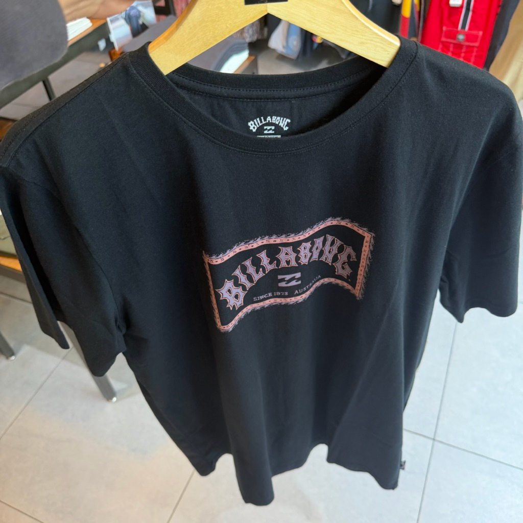 Kaos Pria Billabong Original Wave Frame Black New
