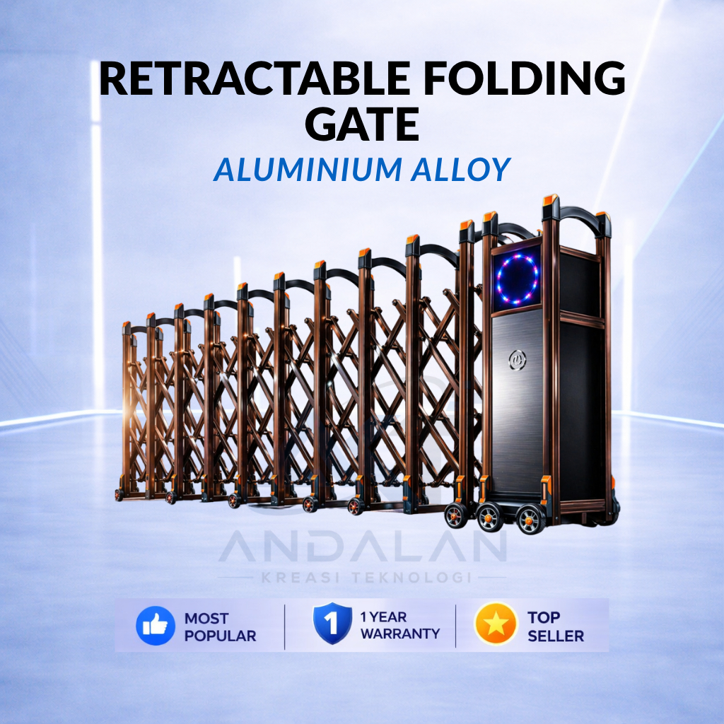 RETRACTABLE FOLDING GATE TURNSTILE ALUMINIUM ALLOY