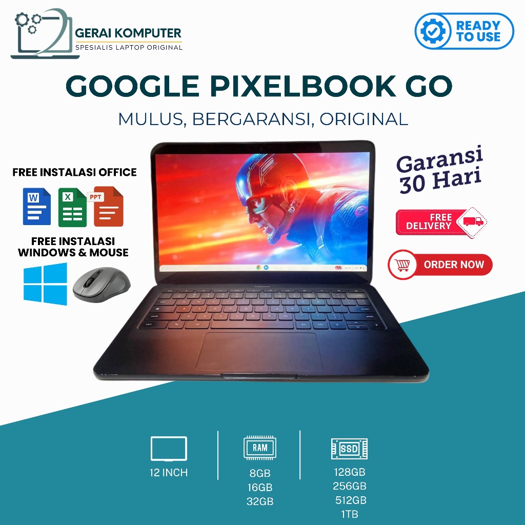 Google Pixelbook Go RAM 16GB / pixel book chomebook OS / chromebook - Touchscreen