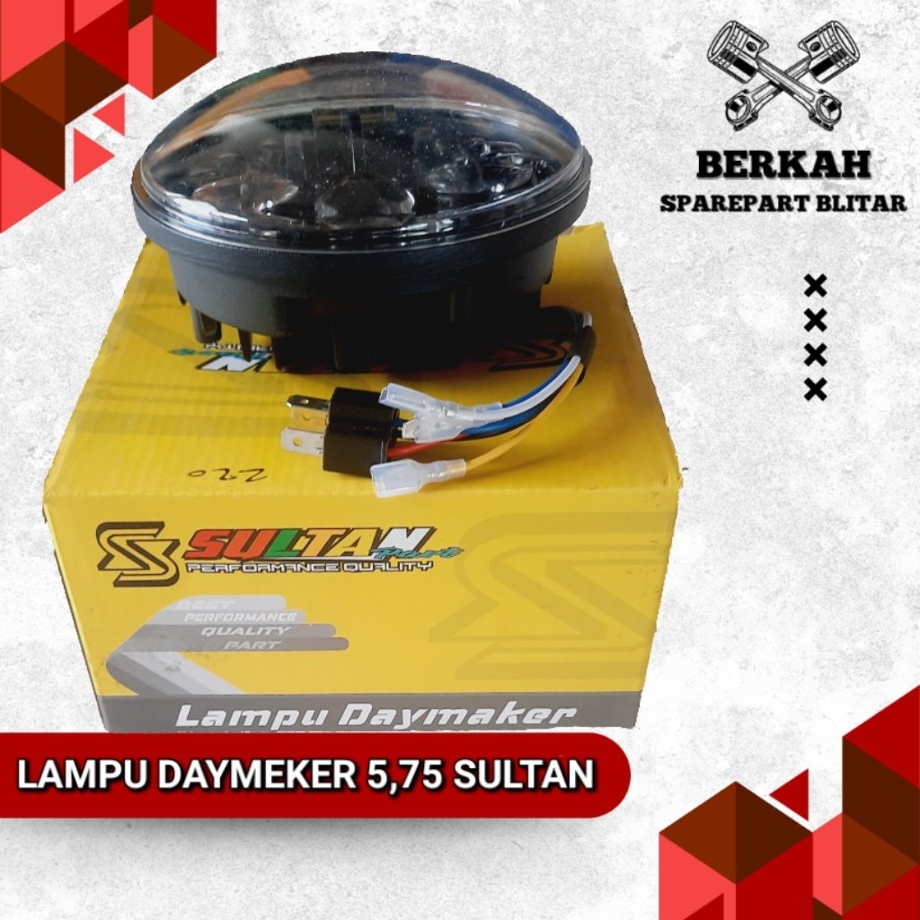 LAMPU DAYMAKER 5,75 inch16 titik sultan part grade a lawasan nyala putih padet  terang