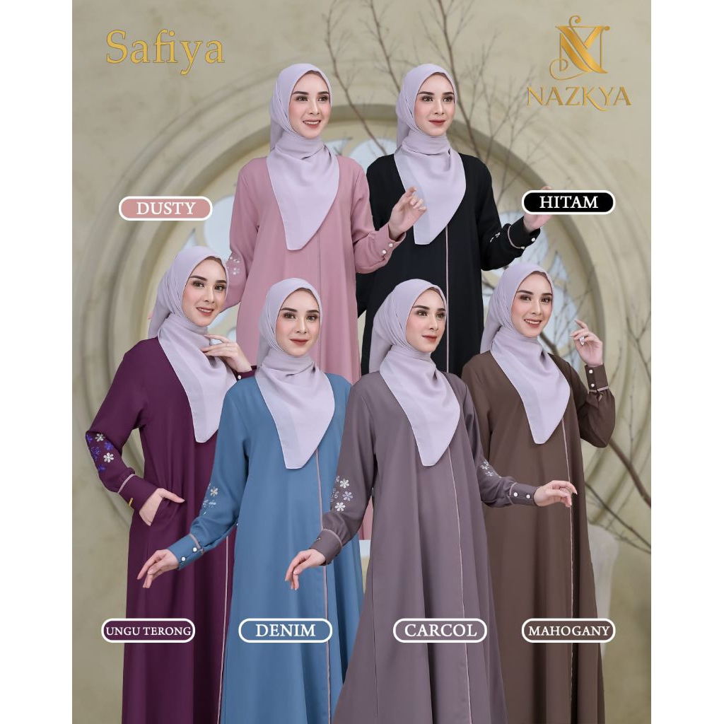 {NAZKYA TERBARU} SYAFIA DRESS PREMIUM ORI NAZKYA/BEST SELLER/GAMIS BORDIR