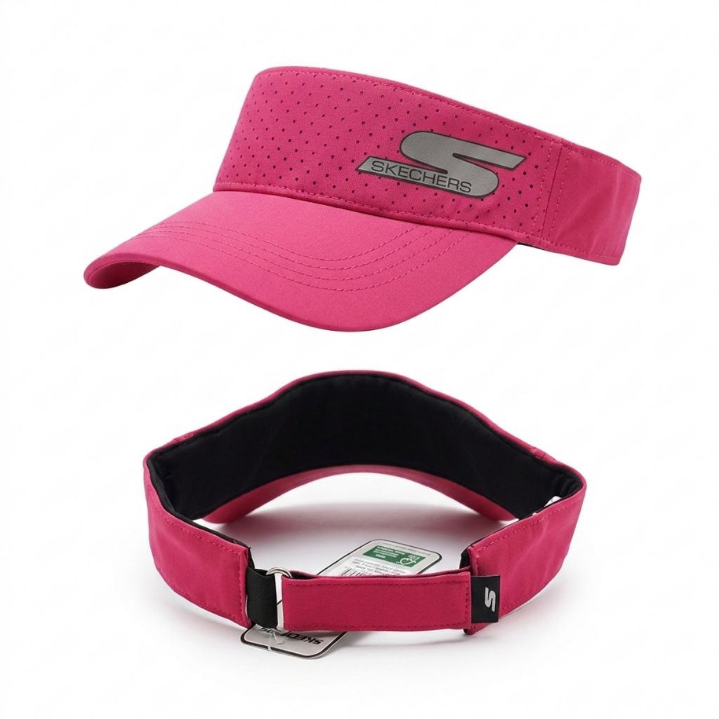 TOPI LARI WANITA SKECHERS GO WALK PINK CAP VISOR NEW ORI BNIB WOMEN'S RUNNING