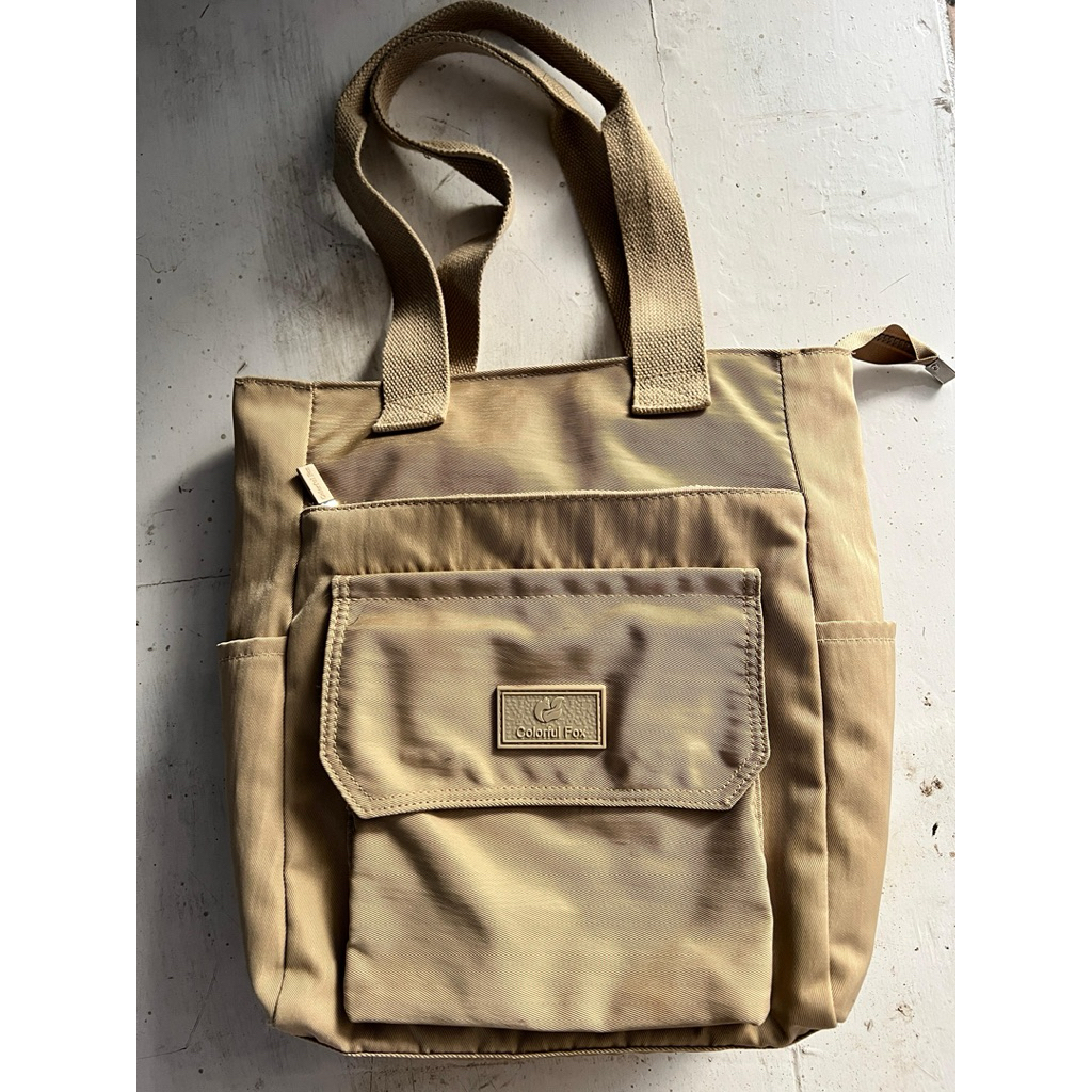Totebag colorful fox by baellery