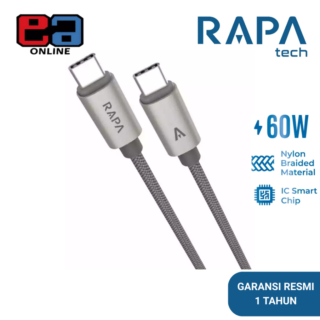 Rapatech cable line flash usb-c to  usb-c  60w- DC1303