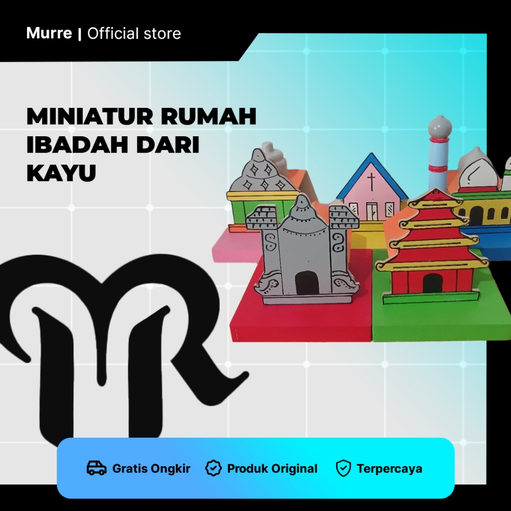 Super Set Miniatur 3D Rumah Ibadah Edukasi Anak