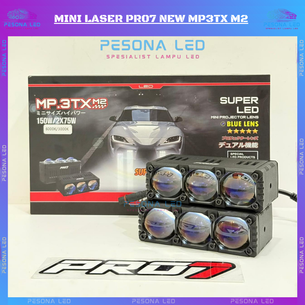Mini Projector Pro7 New MP3TX M2 Triple Lens BlueLens