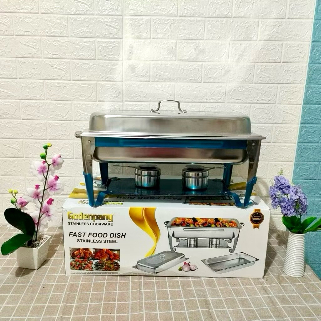 Godenpany - Food Warmer - Prasmanan Stainless Steel - Chafing Dish 11 Liter - Prasmanan Hotel Mewah