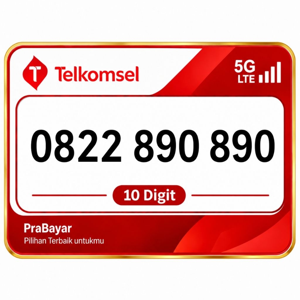 Nomor cantik simpati 10 digit telkomsel 0822 890 890
