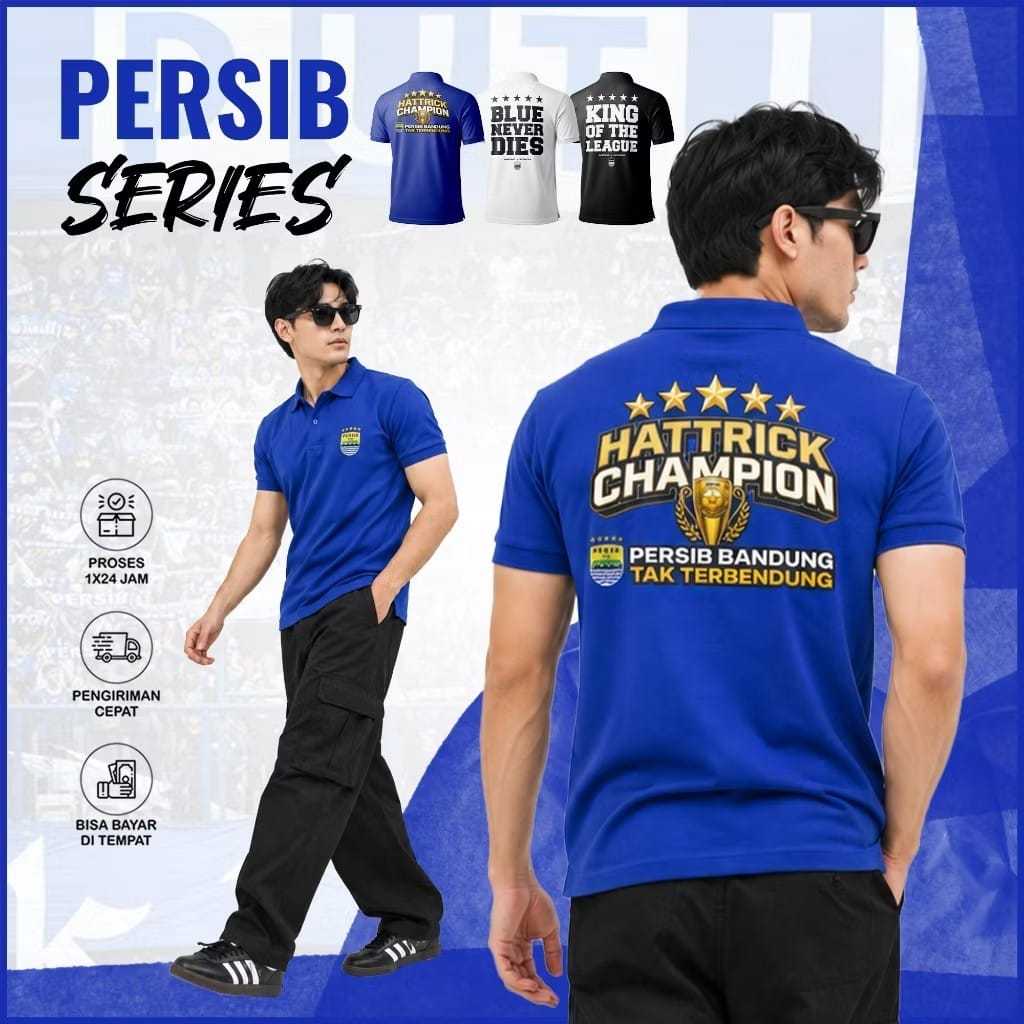 KAOS POLO DEWASA BAJU PRSB (KAOS POLO CHAMPIONS HATTRICK PRSB) BAJU DEWASA