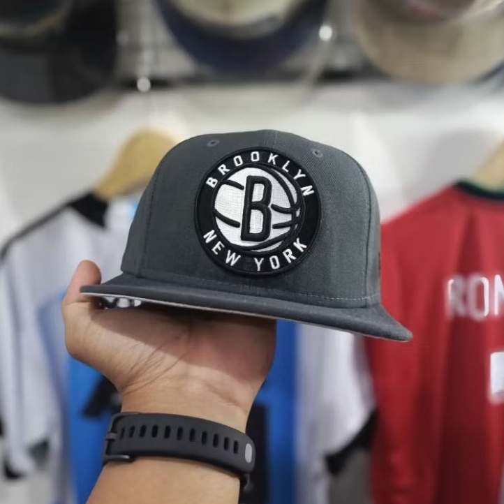 Topi New Era Snapback 9Fifty Original Fit Logo Team NBA Basket Brooklyn New York