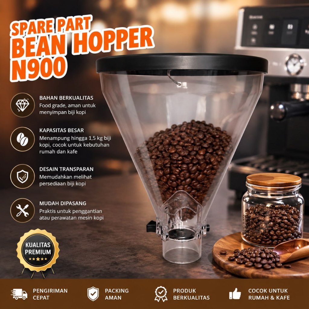 Spare Part Bean HOPPER N900 Coffee Grinder 900N Corong Funnel Hoper Mesin N 900 Penggiling Kopi 900N