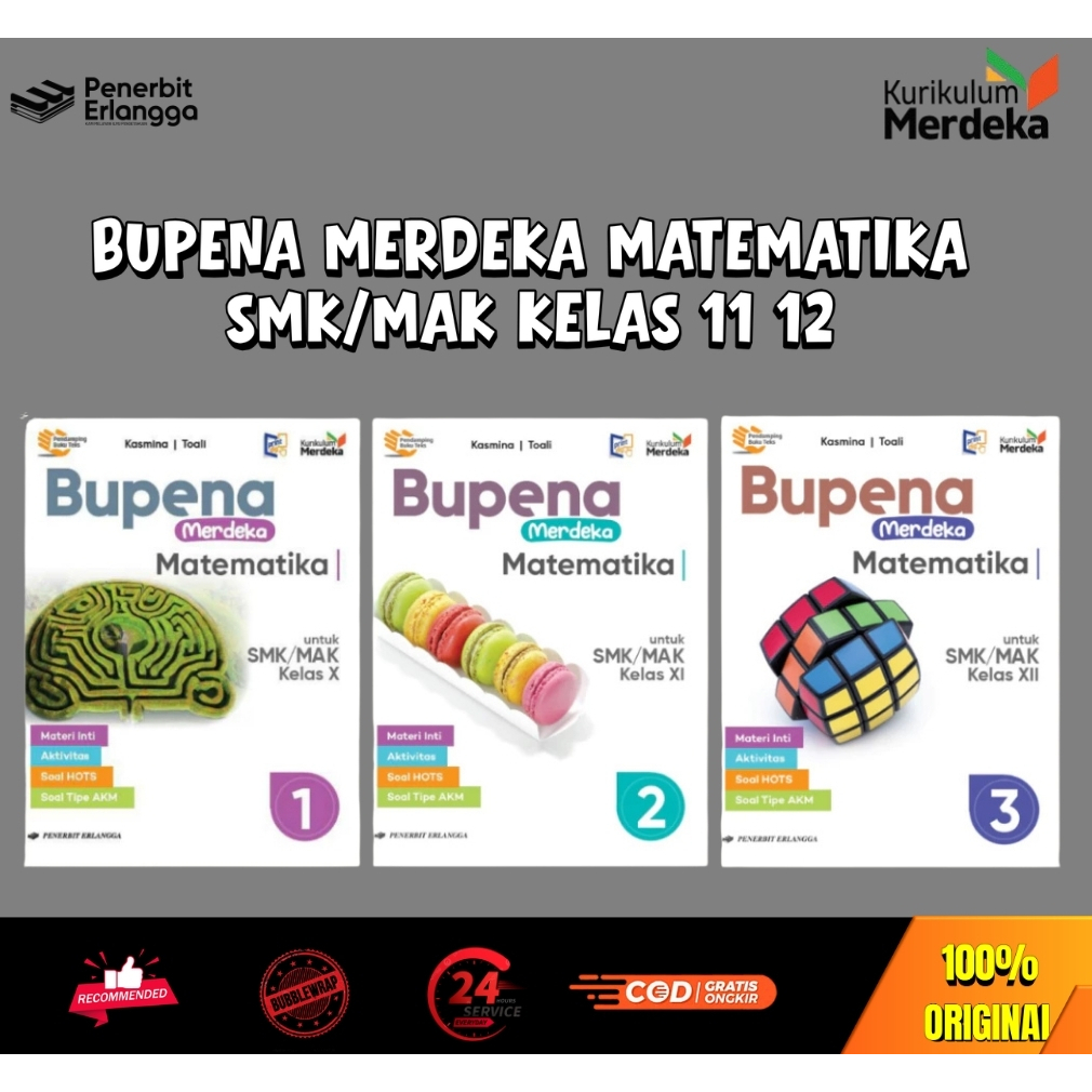 [Erlangga ] Bupena Matematika Smk/Mak Kelas 10 11 12 Kurikulum Merdeka