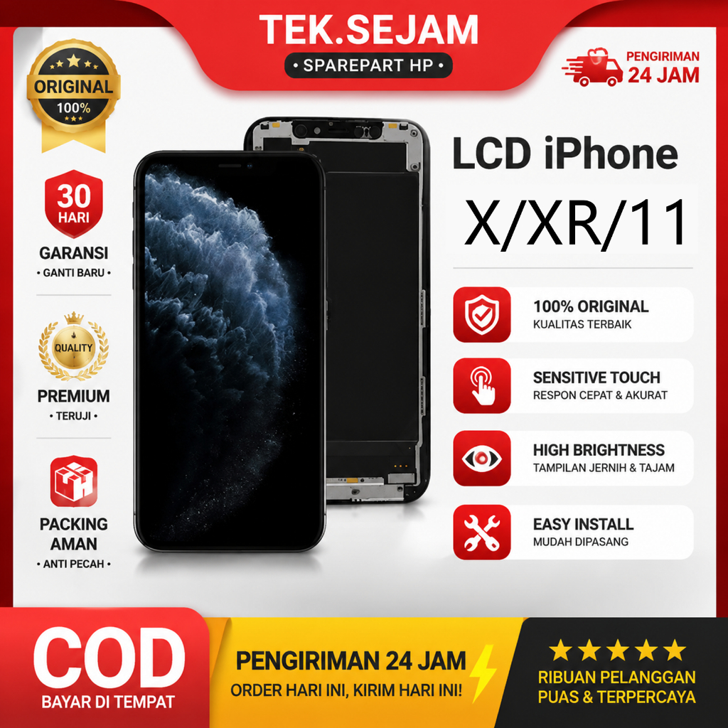 LCD IPHONE XR/X /11 Fullset Original 100% Baru Touchscreen asli ganti layar  HIGH TOUCHSCREEN VERSIO