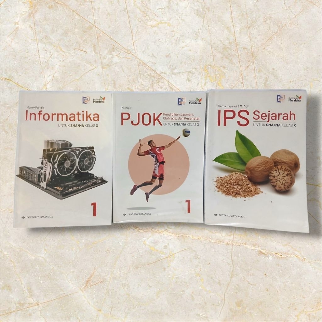 Buku Bekas Informatika, PJOK, Sejarah Penerbit Erlangga SMA/MA Kelas 10 Kurikulum Merdeka