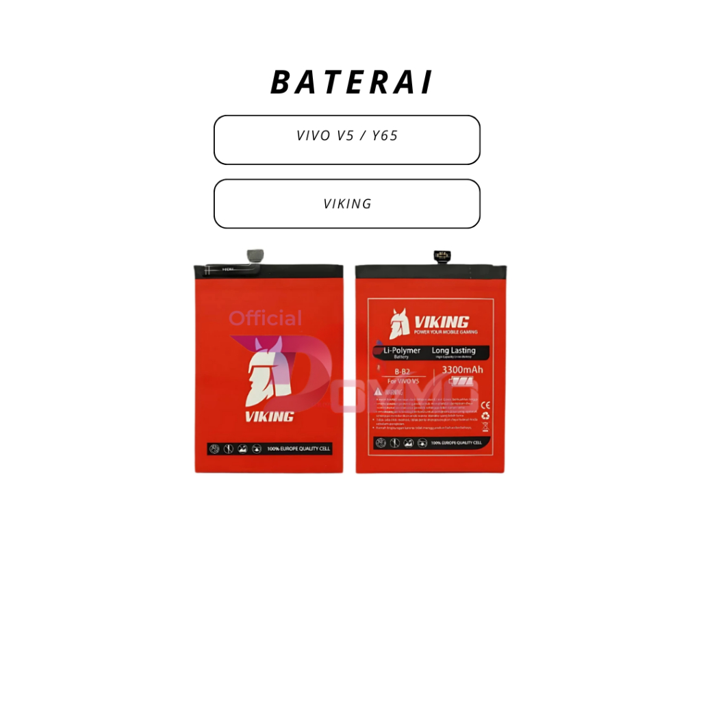 BATERAI / BATTERY / BATRE FOR VIVO V5 / Y65 VIKING DOUBLE POWER