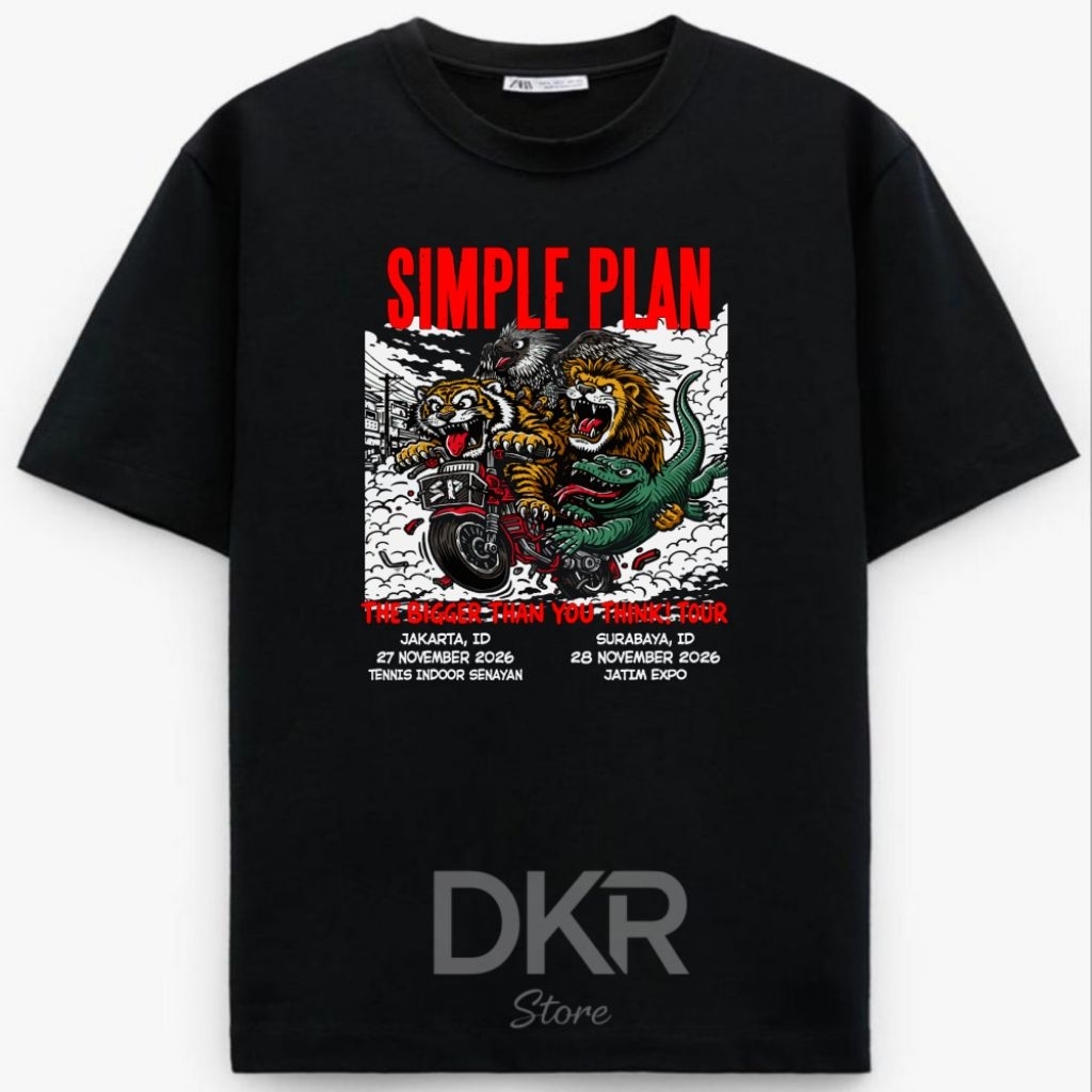 Kaos Konser SIMPLE PLAN Baju Tshirt SIMPLE PLAN Kaos SIMPLE PLAN