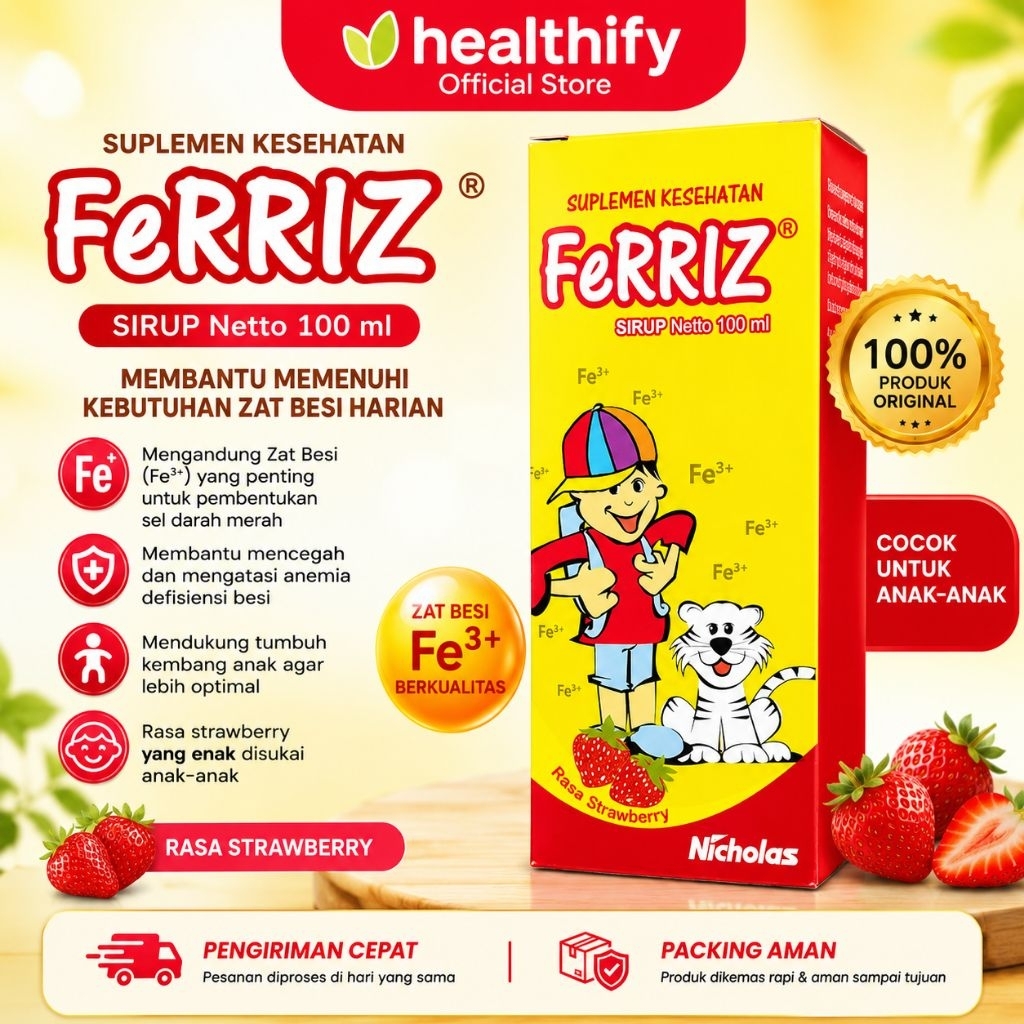 Ferriz syrup 100ml suplemen vitamin zat besi