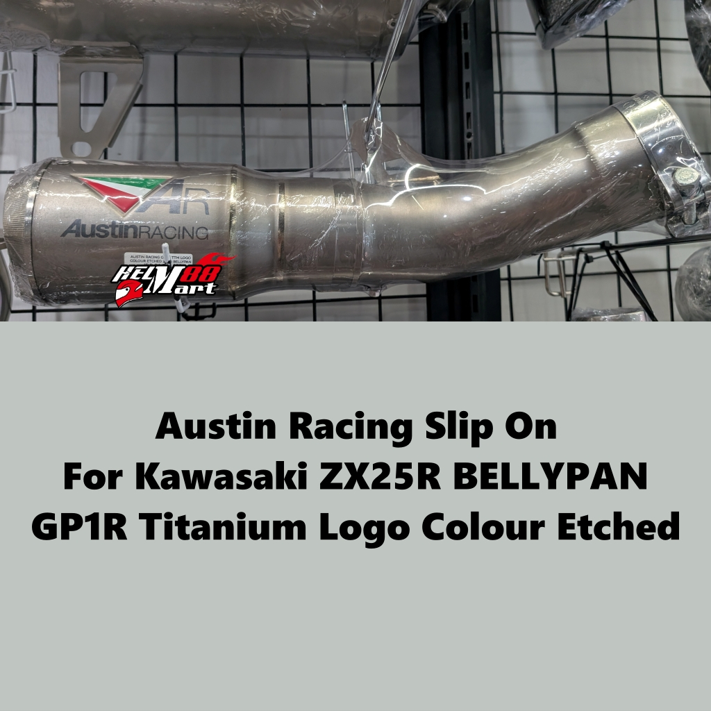 Exhaust AUSTIN RACING ZX25R Slip On GP1R Titanium Logo Colour Etched BELLYPAN Knalpot Exhaust For Ka