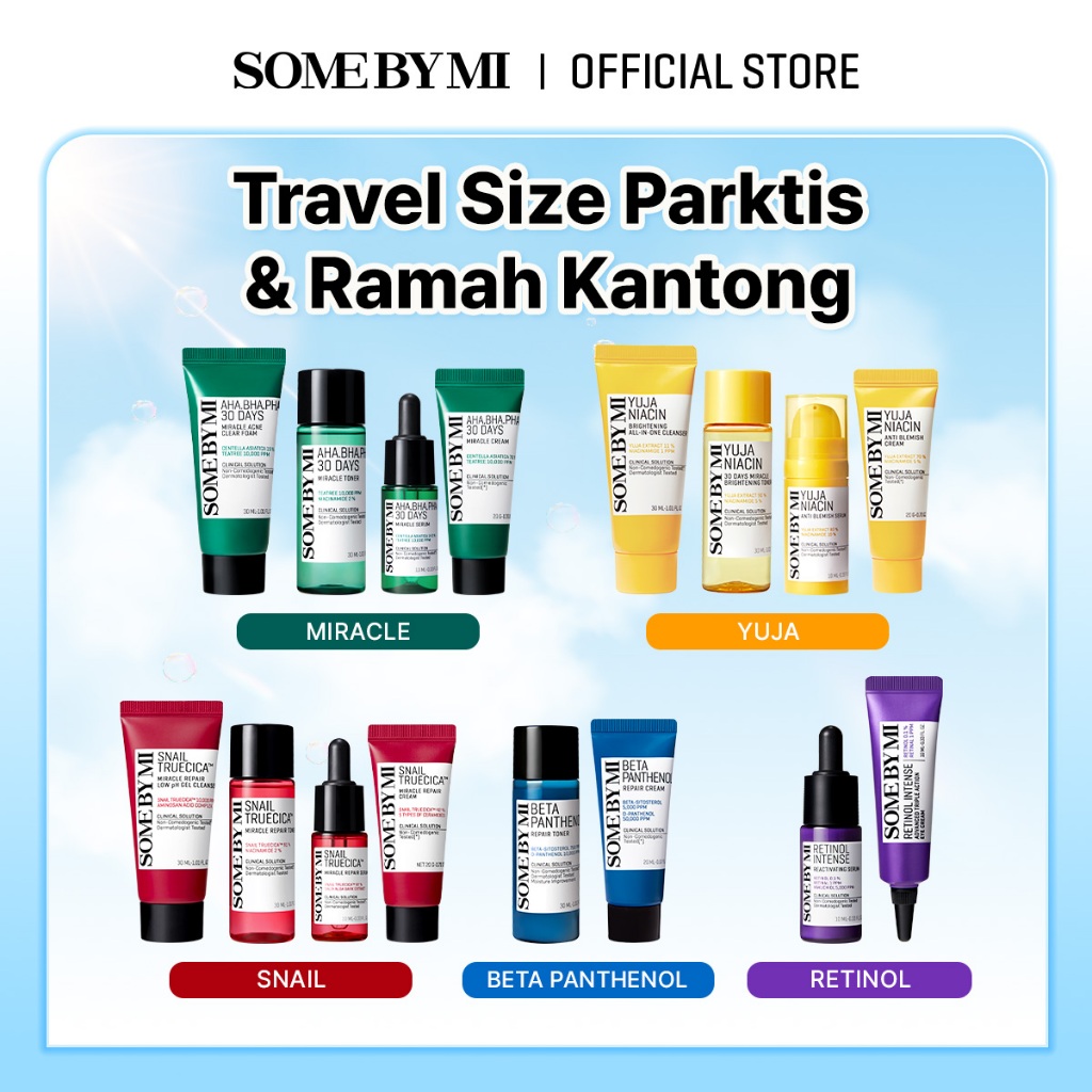 SOME BY MI Travel Size Best Seller *Atasi Jerawat & Eksfoliasi *Bekas jerawat & Menenangkan *Mencera