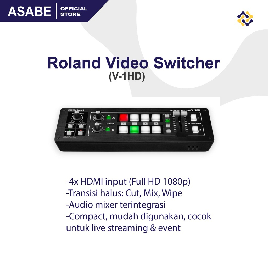Roland Video Switcher V-1HD | HDMI Video Mixer Roland V1HD | Live Streaming Switcher Original
