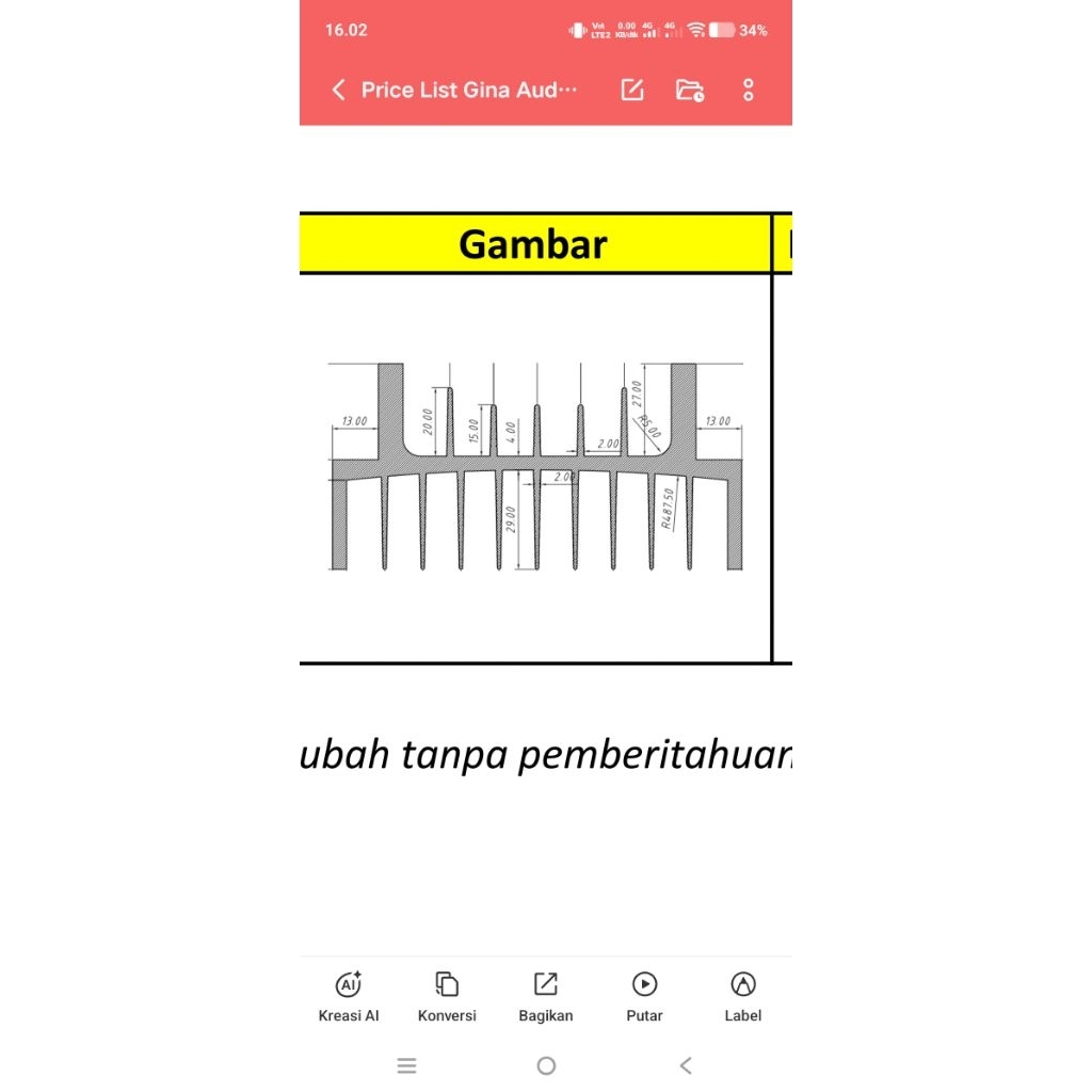 HEATSINK/PENDINGIN 3U 30CM TEBAL 7MM PUTIH