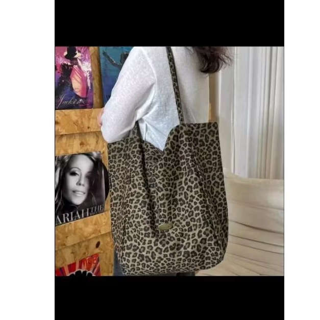 Tas Tote bag leopard