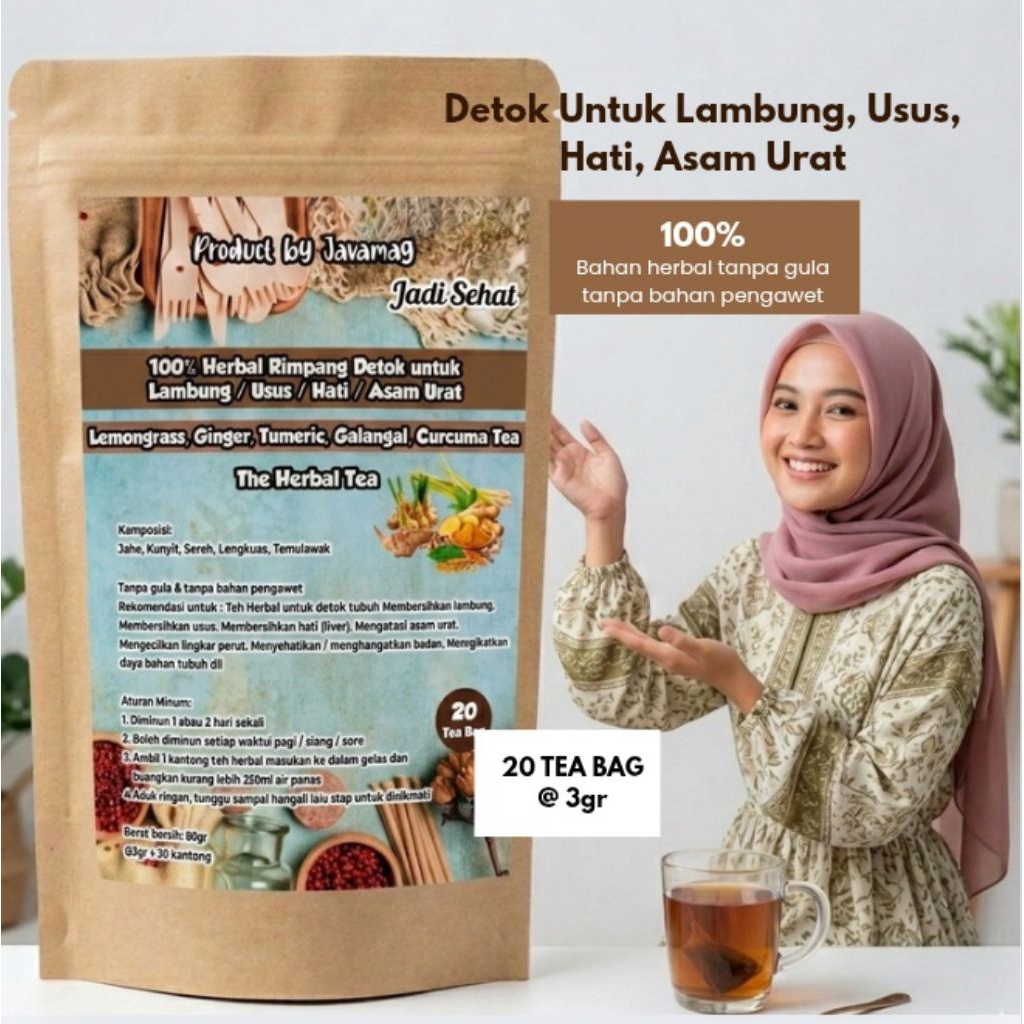 JAVAMAG WEDANG RIMPANG DETOK LAMBUNG USUS HATI ASAM URAT MINUMAN HERBAL KESEHATAN